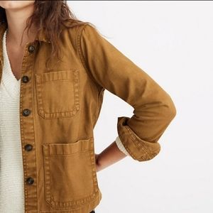 Madewell Garment-Dyed Brown Ashwood Chore Coat